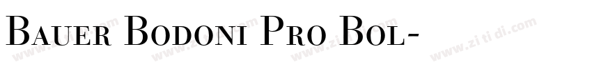 Bauer Bodoni Pro Bol字体转换